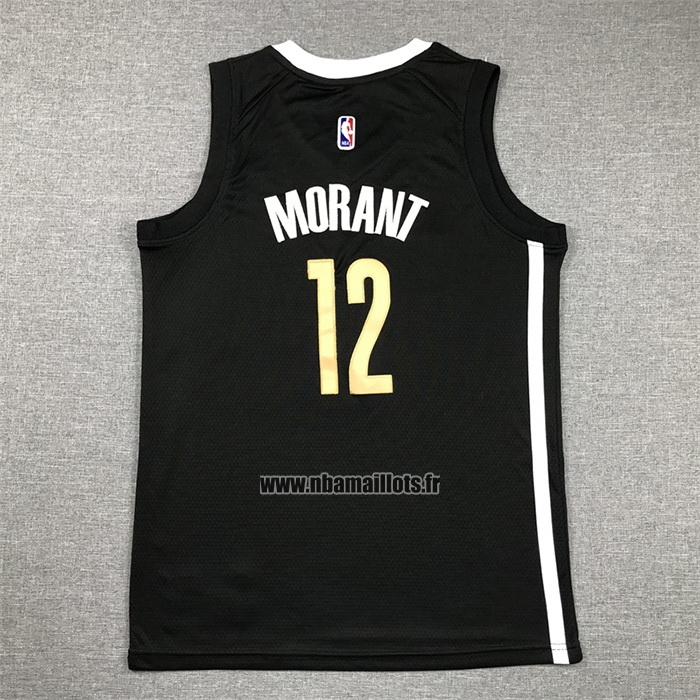 Maillot Enfant Memphis Grizzlies Ja Morant NO 12 Ville 2023-24 Noir